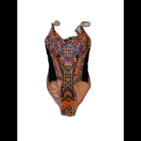 No Boundaries Other - No Boundaries Swimsuit Size Medium Juniors One Piece Boho  Crochet Sides Vaca!
